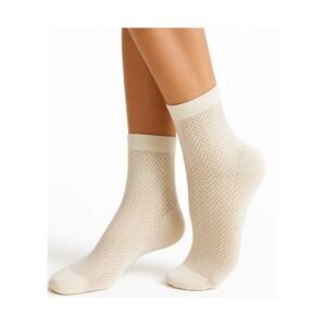 chaussettes chevron beige